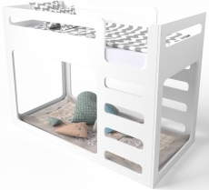 Ліжко двоярусне IndigoWood Cubed white 160x80см
